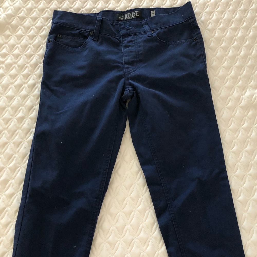 Navy Khaki RUDE Slim Straight Pant 26/32